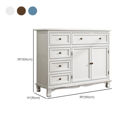 Rustic Wooden White Storage Cabinet for Bedroom or Office