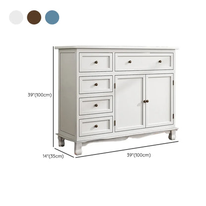 Rustic Wooden White Storage Cabinet for Bedroom or Office