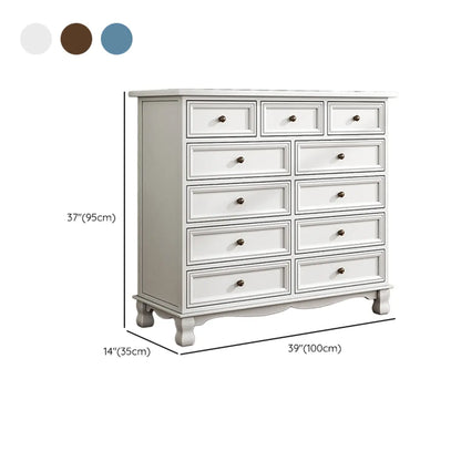 Rustic Wooden White Storage Cabinet for Bedroom or Office