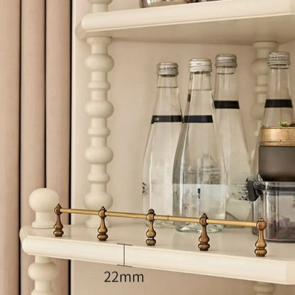 Versatile Wooden Corner Cabinet with Glass Door &  3 Tier Shelf