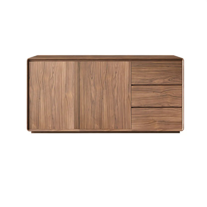 Large Cocoa Wooden Storage Cabinet with Drawers & Doors
