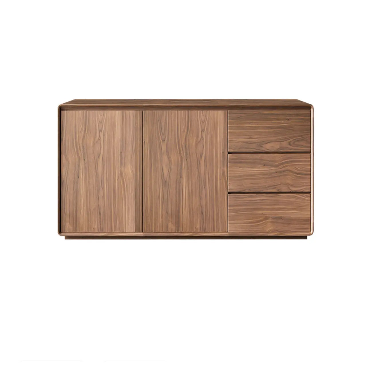 Large Cocoa Wooden Storage Cabinet with Drawers & Doors