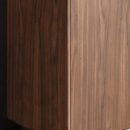 Large Cocoa Wooden Storage Cabinet with Drawers & Doors