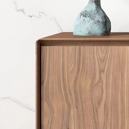 Large Cocoa Wooden Storage Cabinet with Drawers & Doors