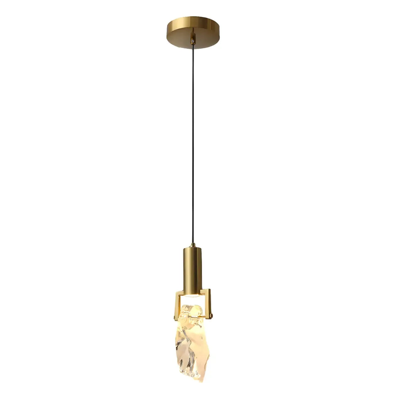 Modern Crystal Textured Pendant Light for Living Room