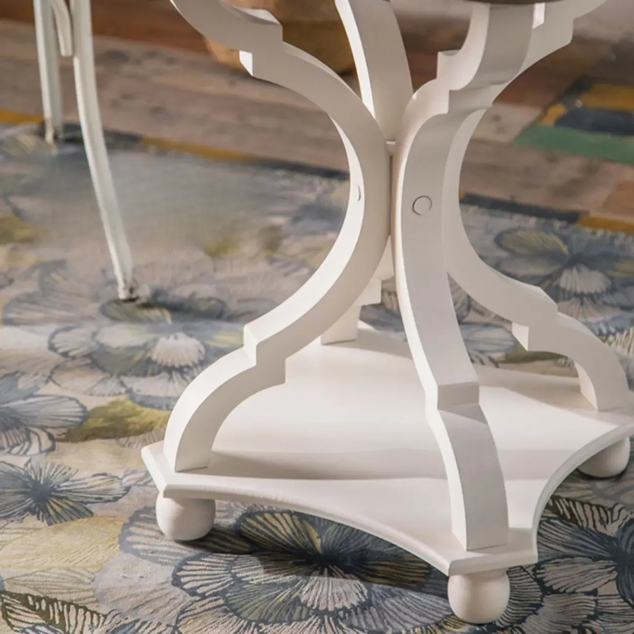 Rustic Wood Accent Side Table with Tray Top for Living Room