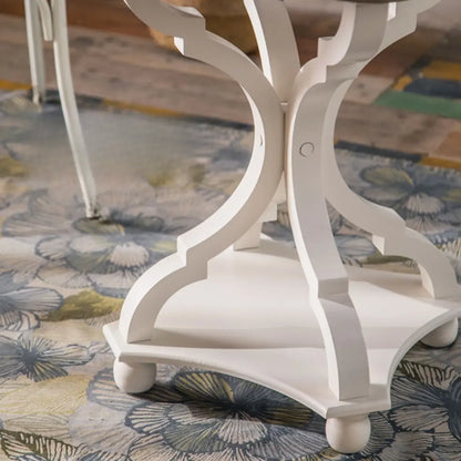 Rustic Wood Accent Side Table with Tray Top for Living Room