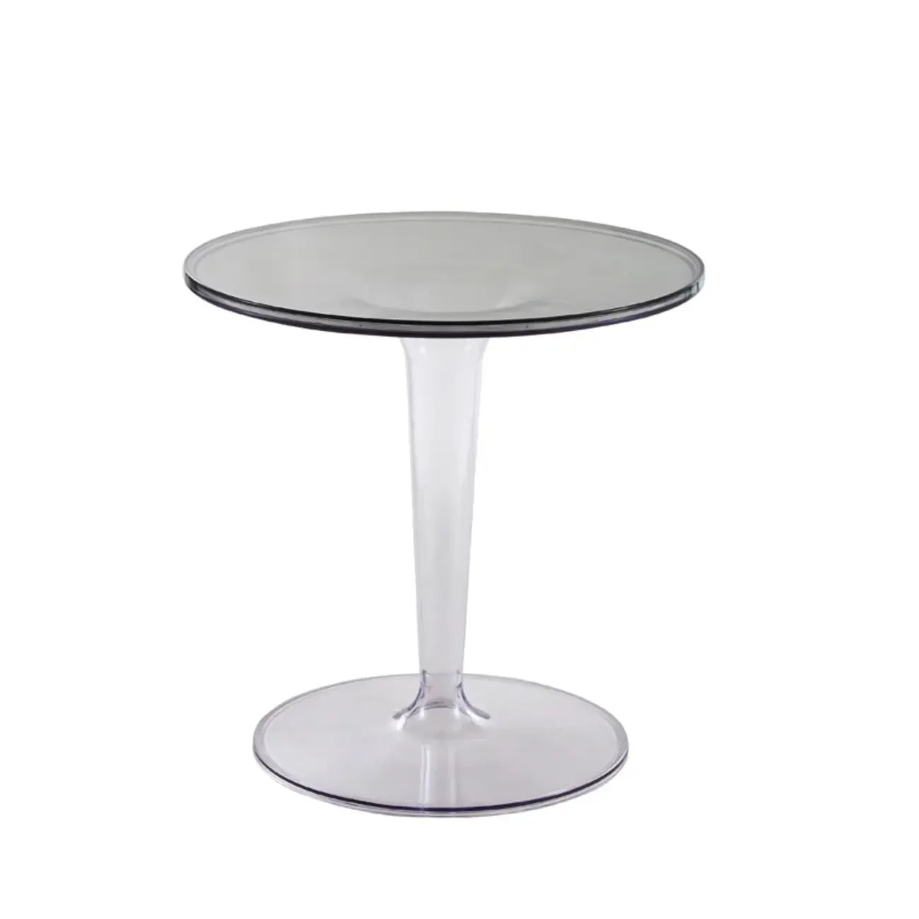 Minimalist Pedestal Round Acrylic End Table for Living Room