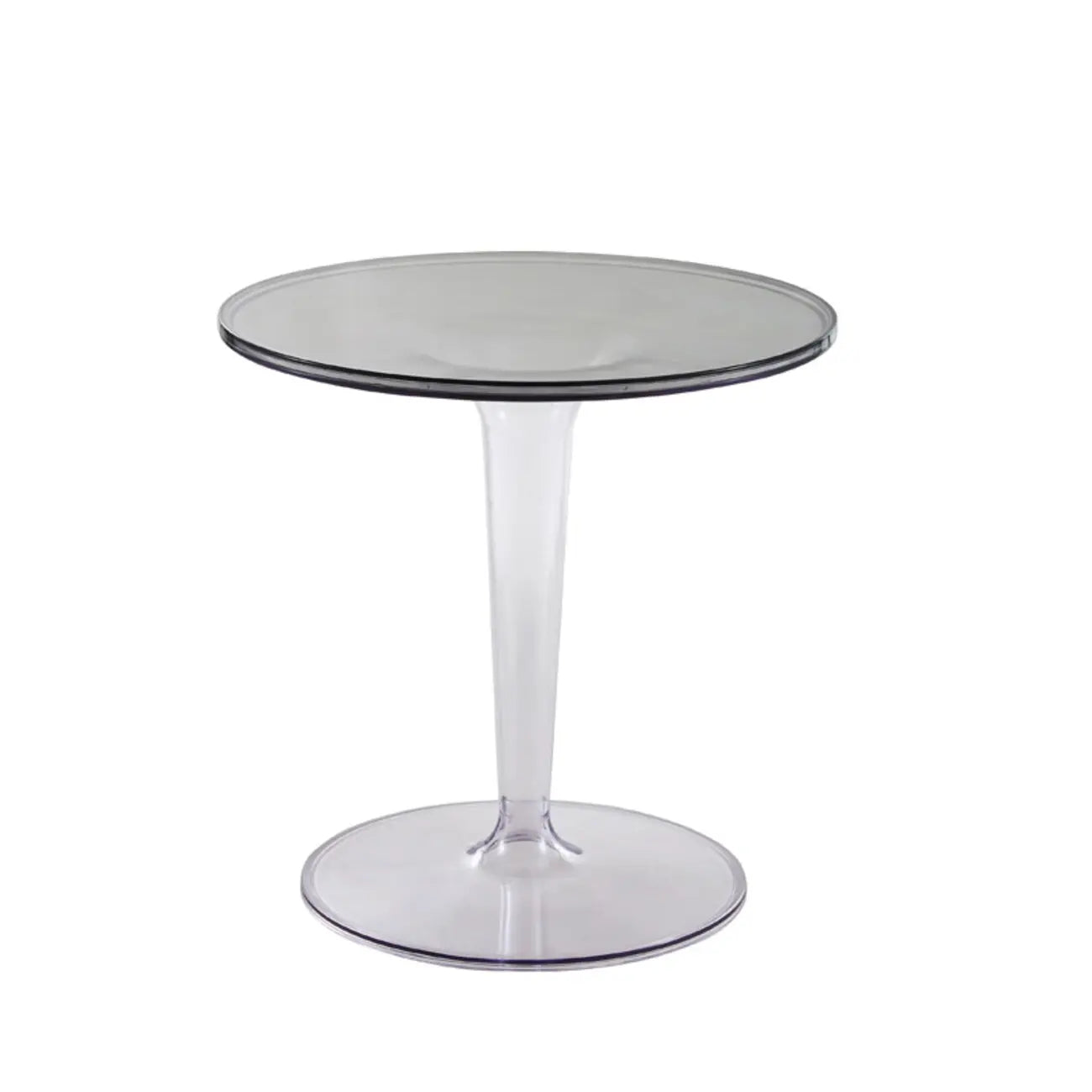 Minimalist Pedestal Round Acrylic End Table for Living Room