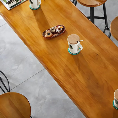 Elegant Solid Wood Bar Set with Stylish Stools for Home