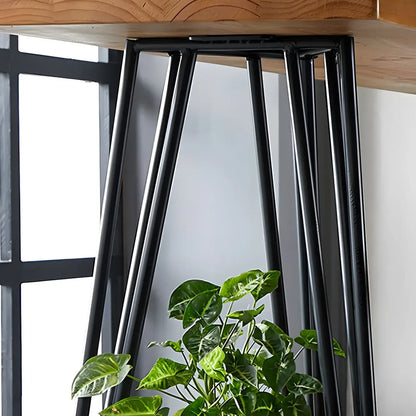 Elegant Solid Wood Bar Set with Stylish Stools for Home