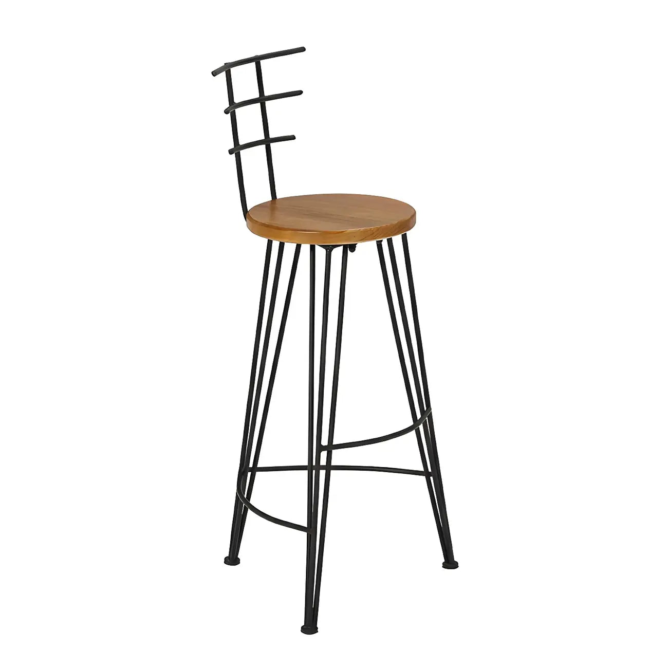 Elegant Solid Wood Bar Set with Stylish Stools for Home