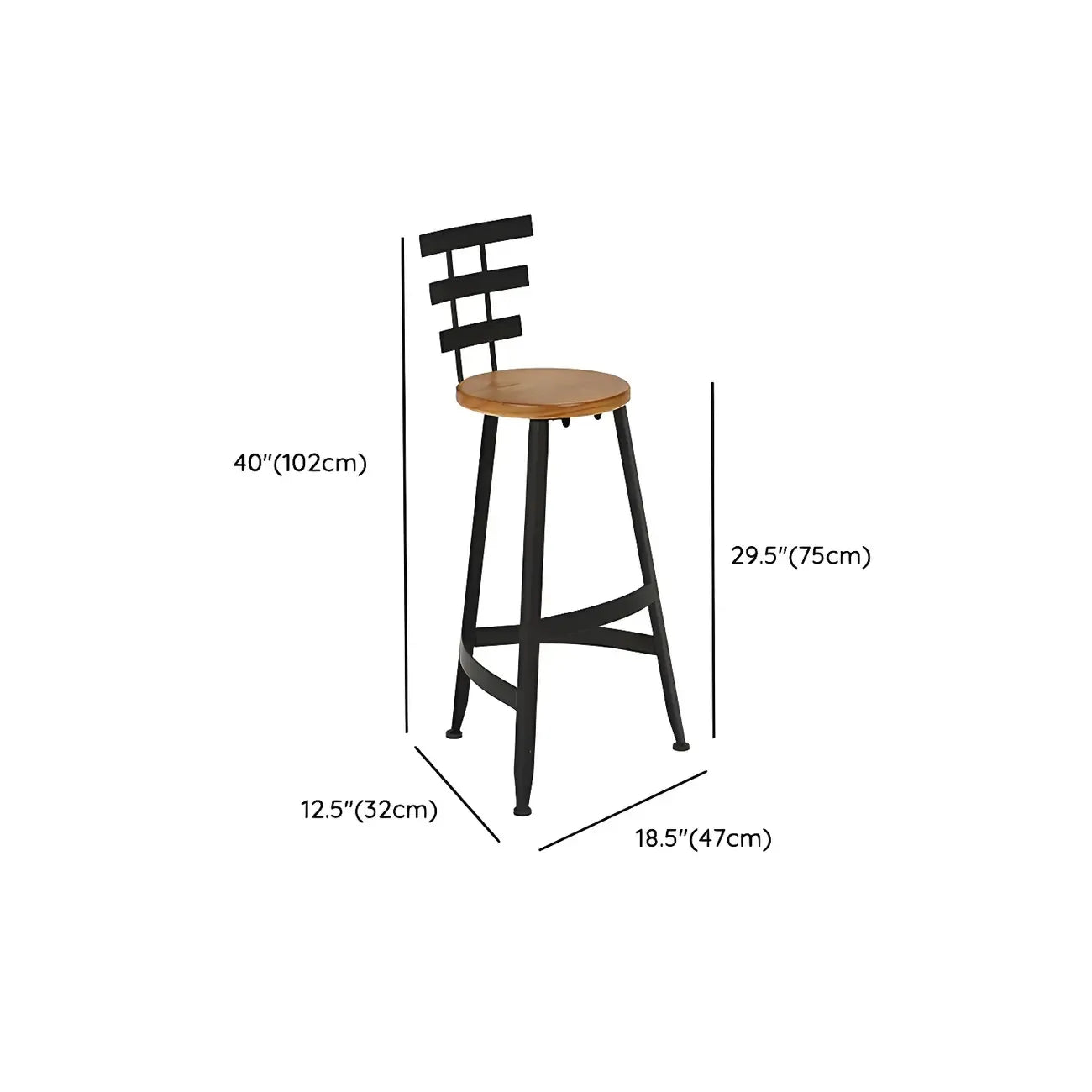 Elegant Solid Wood Bar Set with Stylish Stools for Home