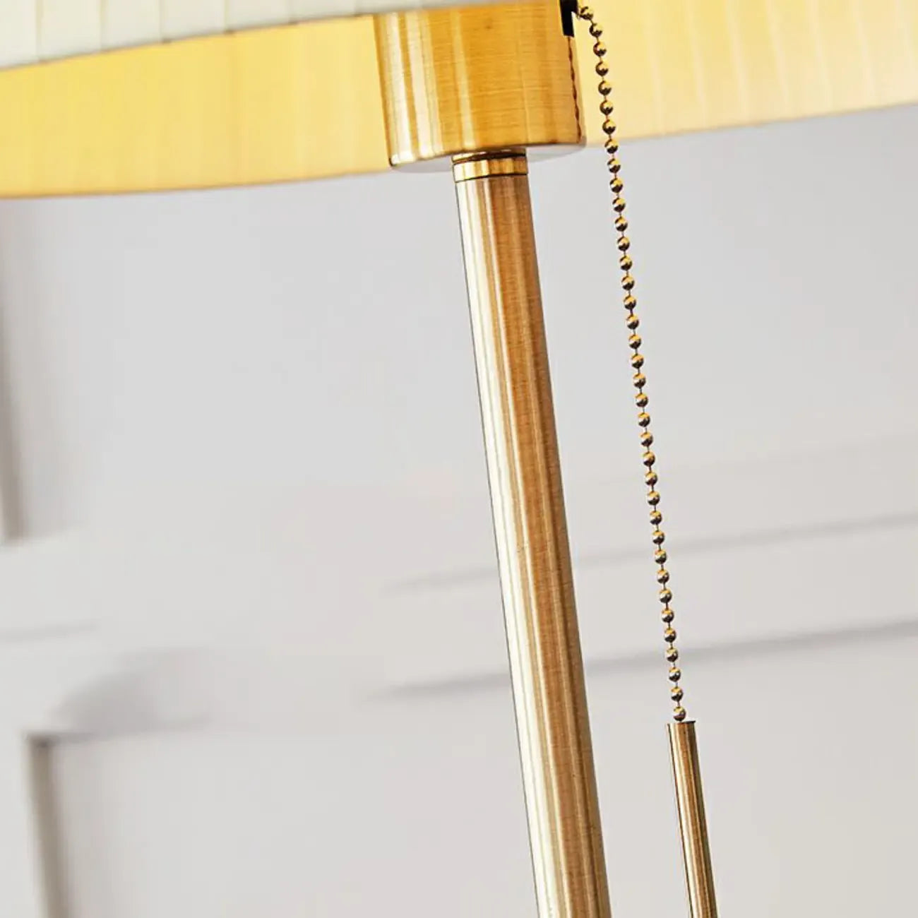 Modern Floor Lamp with Beige Fabric Lamp Shade for Living Room