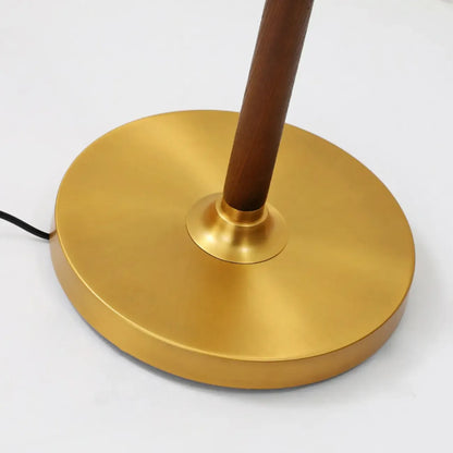 Natural Wooden Floor Lamps with Pleated Shade for Living Room