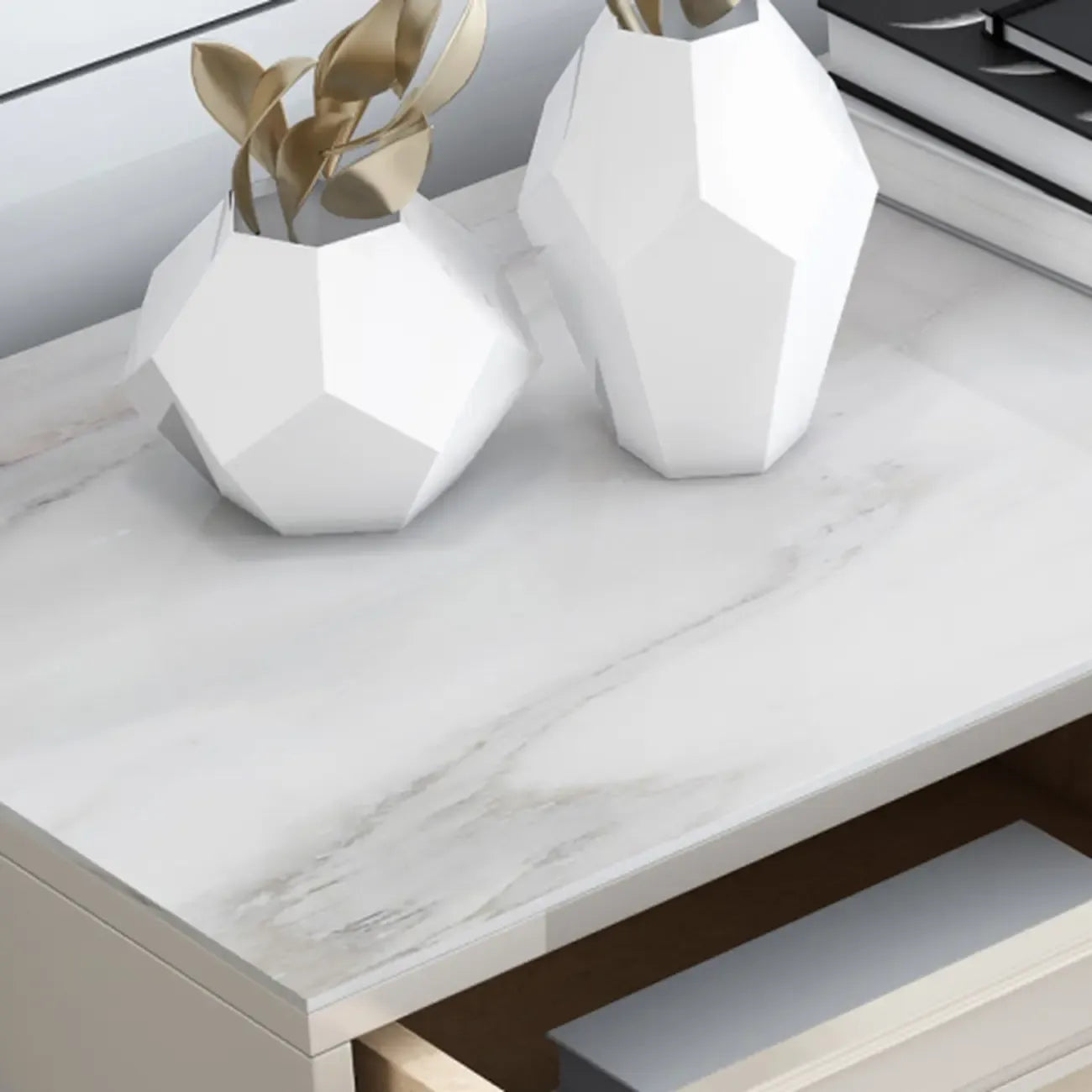 Glam Grey Wooden Combo Dresser with 7-Drawers