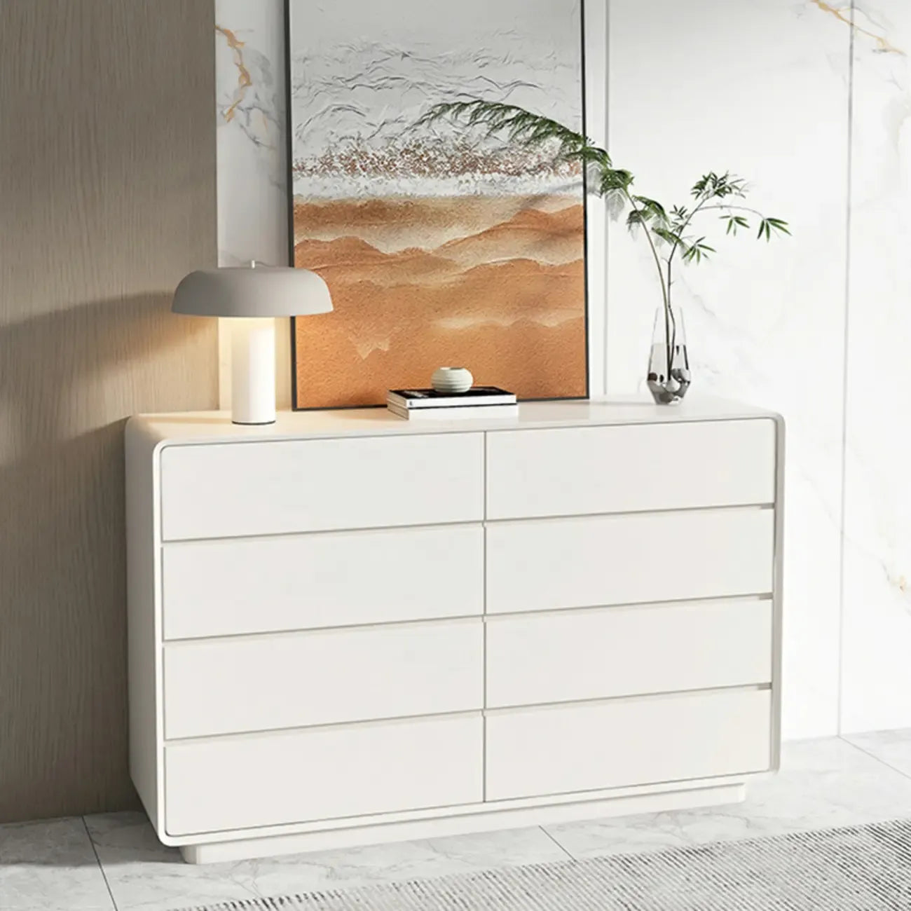 Simplistic Modern Solid Wood Double Dresser