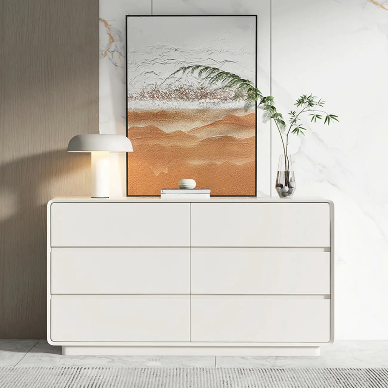 Simplistic Modern Solid Wood Double Dresser