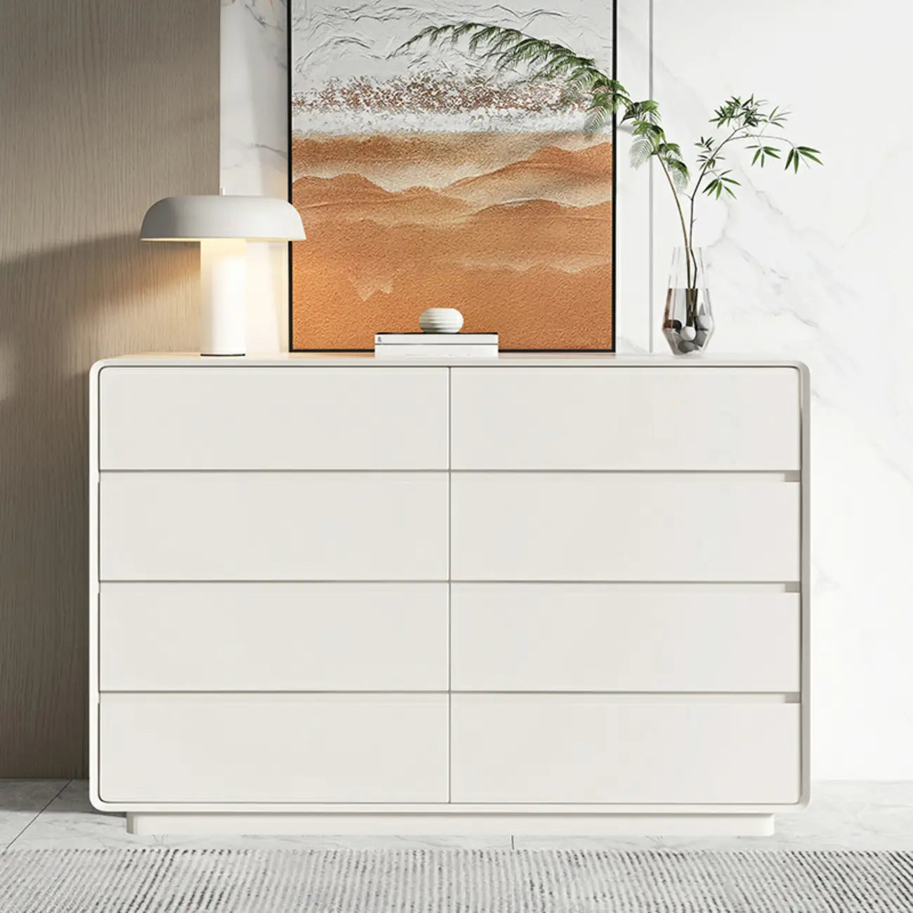 Simplistic Modern Solid Wood Double Dresser