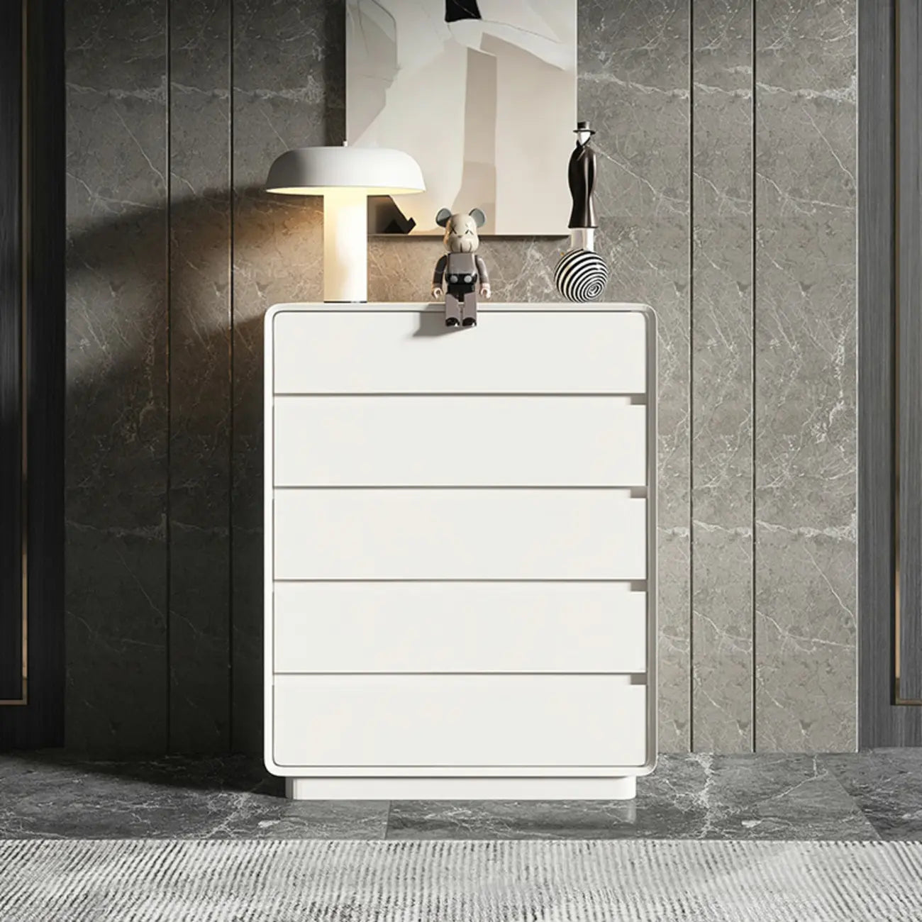 Simplistic Modern Solid Wood Double Dresser