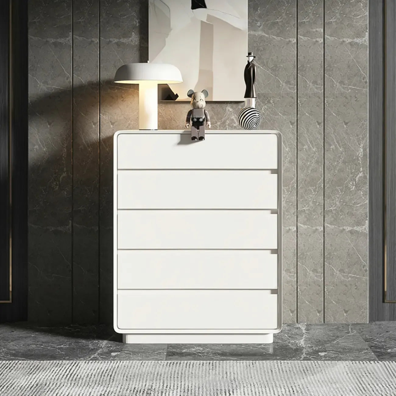 Simplistic Modern Solid Wood Double Dresser