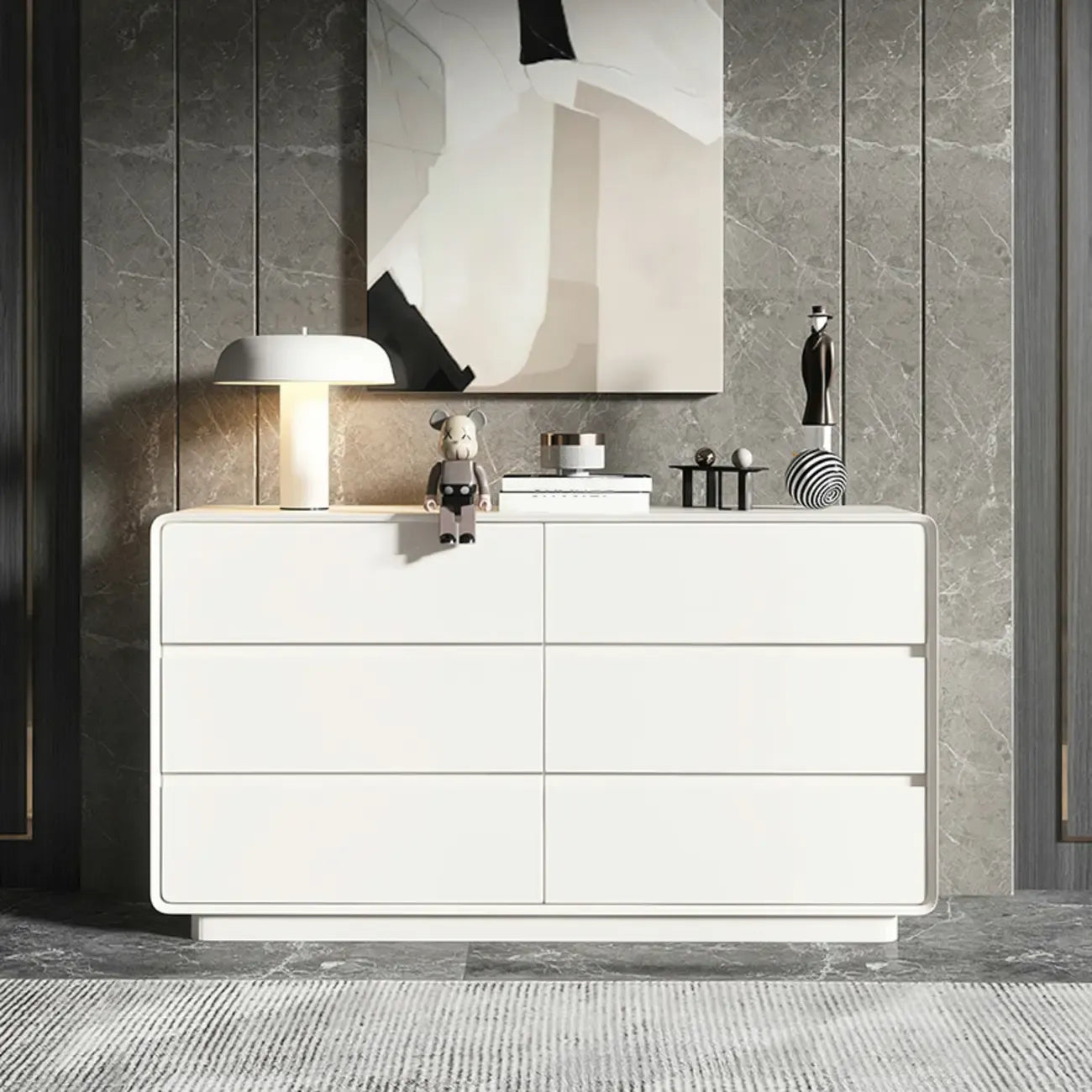 Simplistic Modern Solid Wood Double Dresser