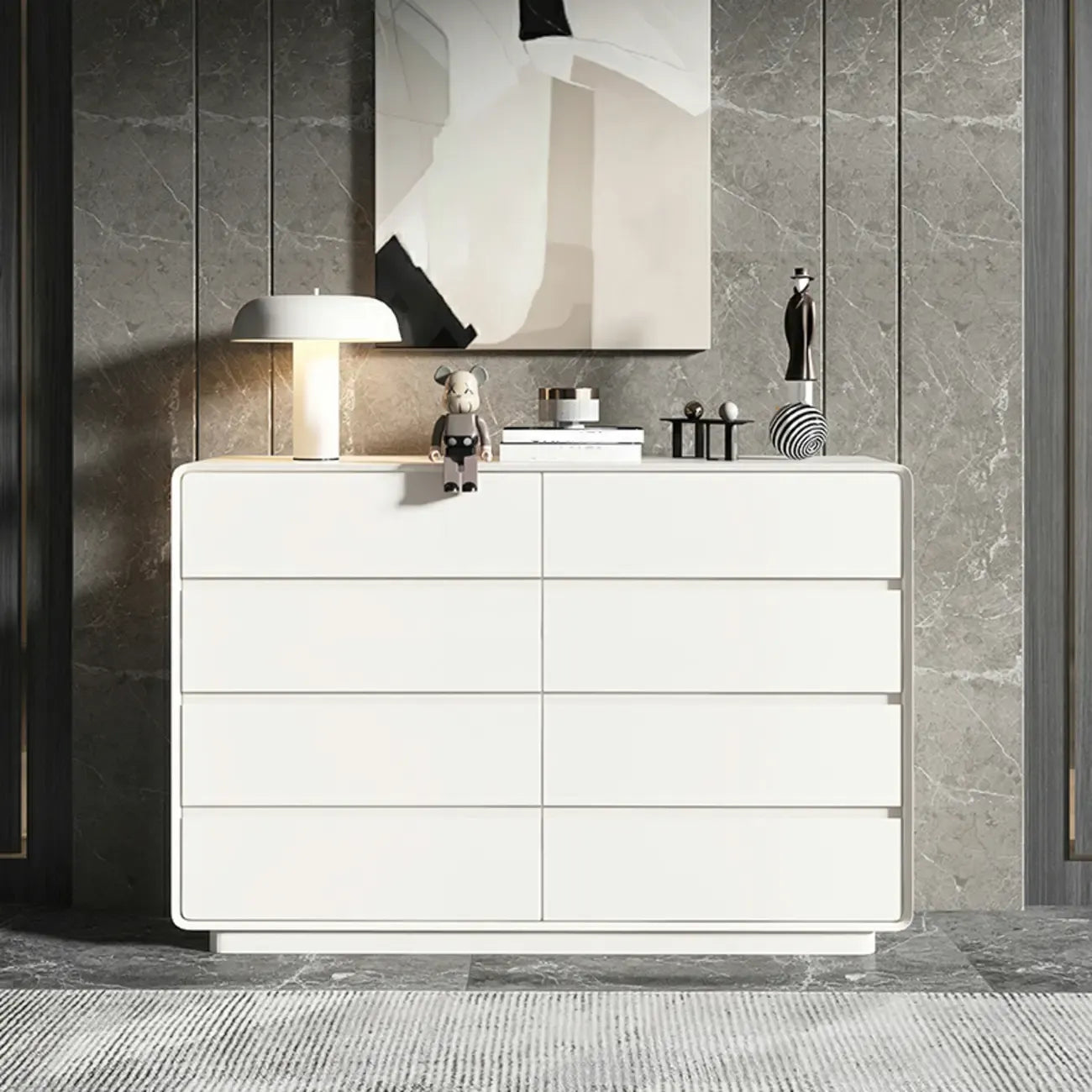 Simplistic Modern Solid Wood Double Dresser