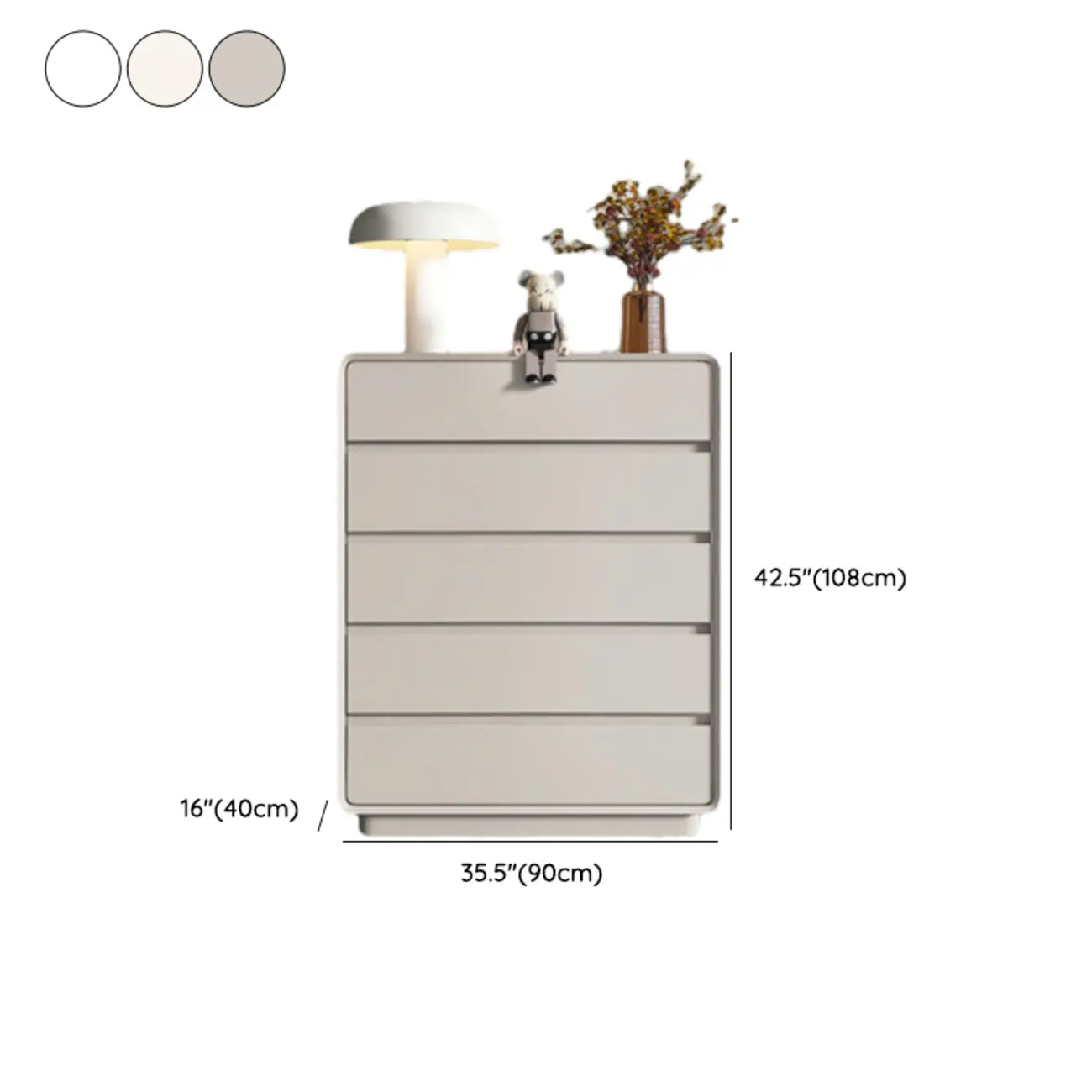 Simplistic Modern Solid Wood Double Dresser