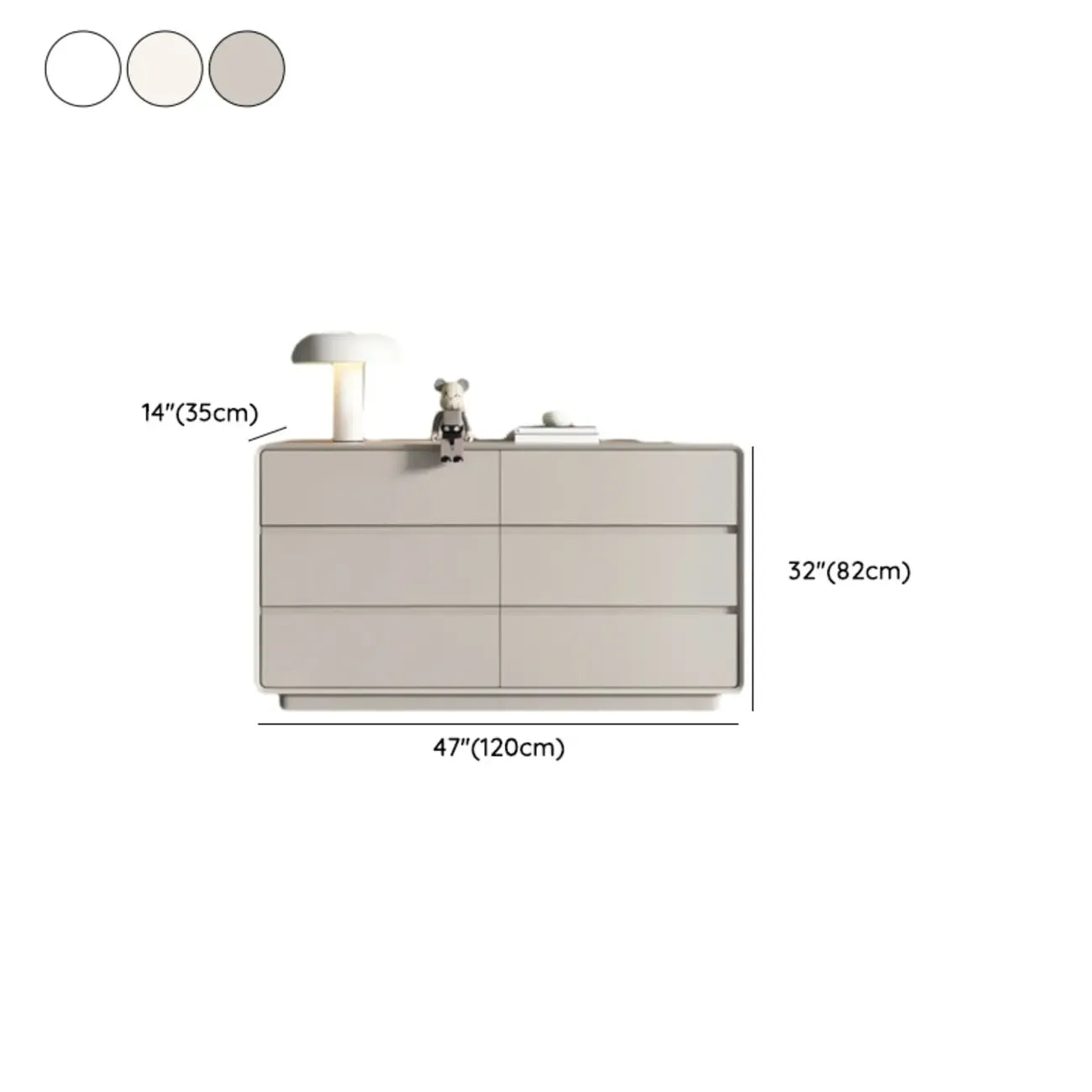 Simplistic Modern Solid Wood Double Dresser