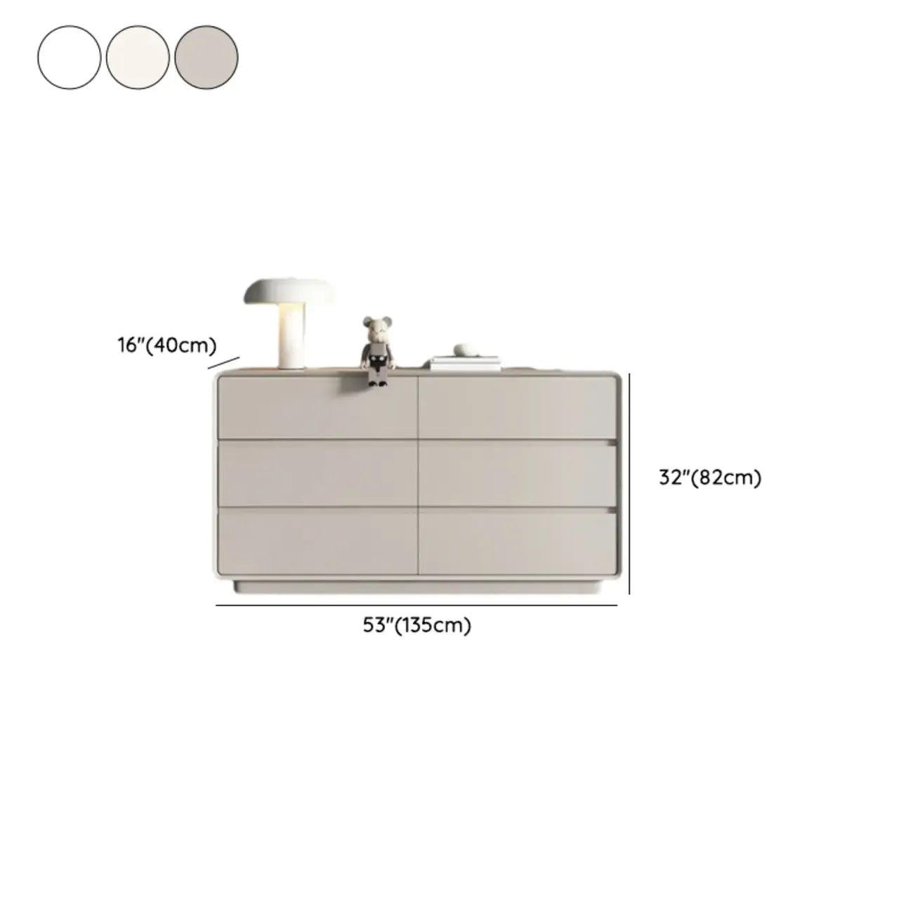 Simplistic Modern Solid Wood Double Dresser
