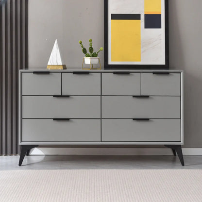 Industrial Grey Console Dresser with Double Storage