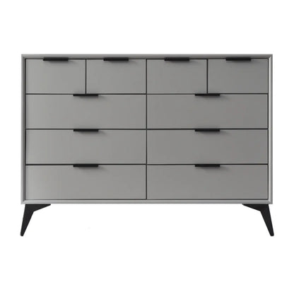 Industrial Grey Console Dresser with Double Storage
