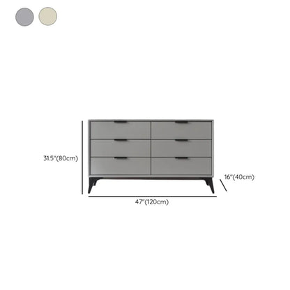 Industrial Grey Console Dresser with Double Storage