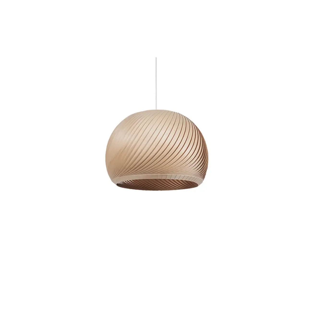 Minimalist Wooden Round Ball Pendant Lamp for Dining Room