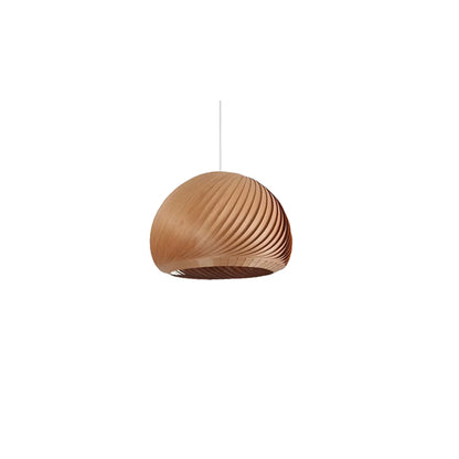 Minimalist Wooden Round Ball Pendant Lamp for Dining Room