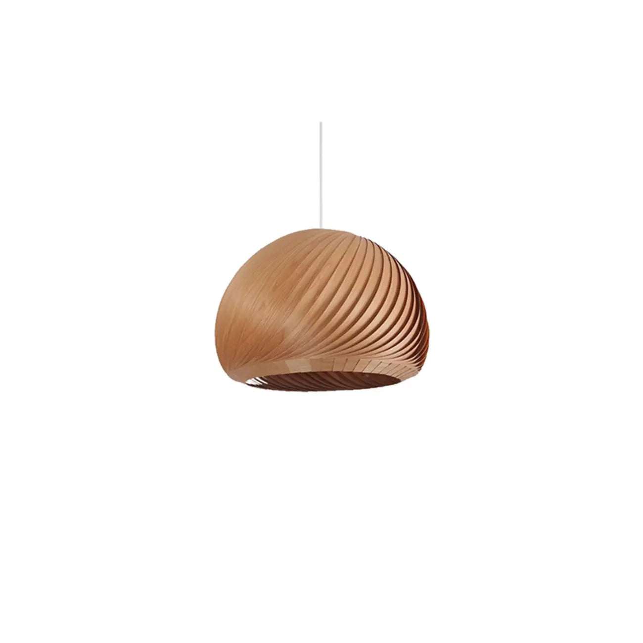 Minimalist Wooden Round Ball Pendant Lamp for Dining Room