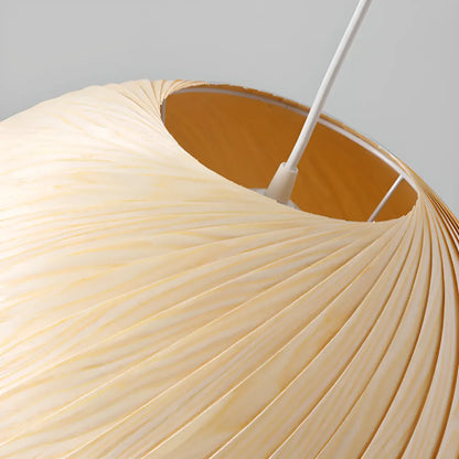 Minimalist Wooden Round Ball Pendant Lamp for Dining Room