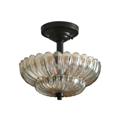 Mini Umbrella-shaped Glass Ceiling Light for Living Room