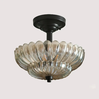Mini Umbrella-shaped Glass Ceiling Light for Living Room