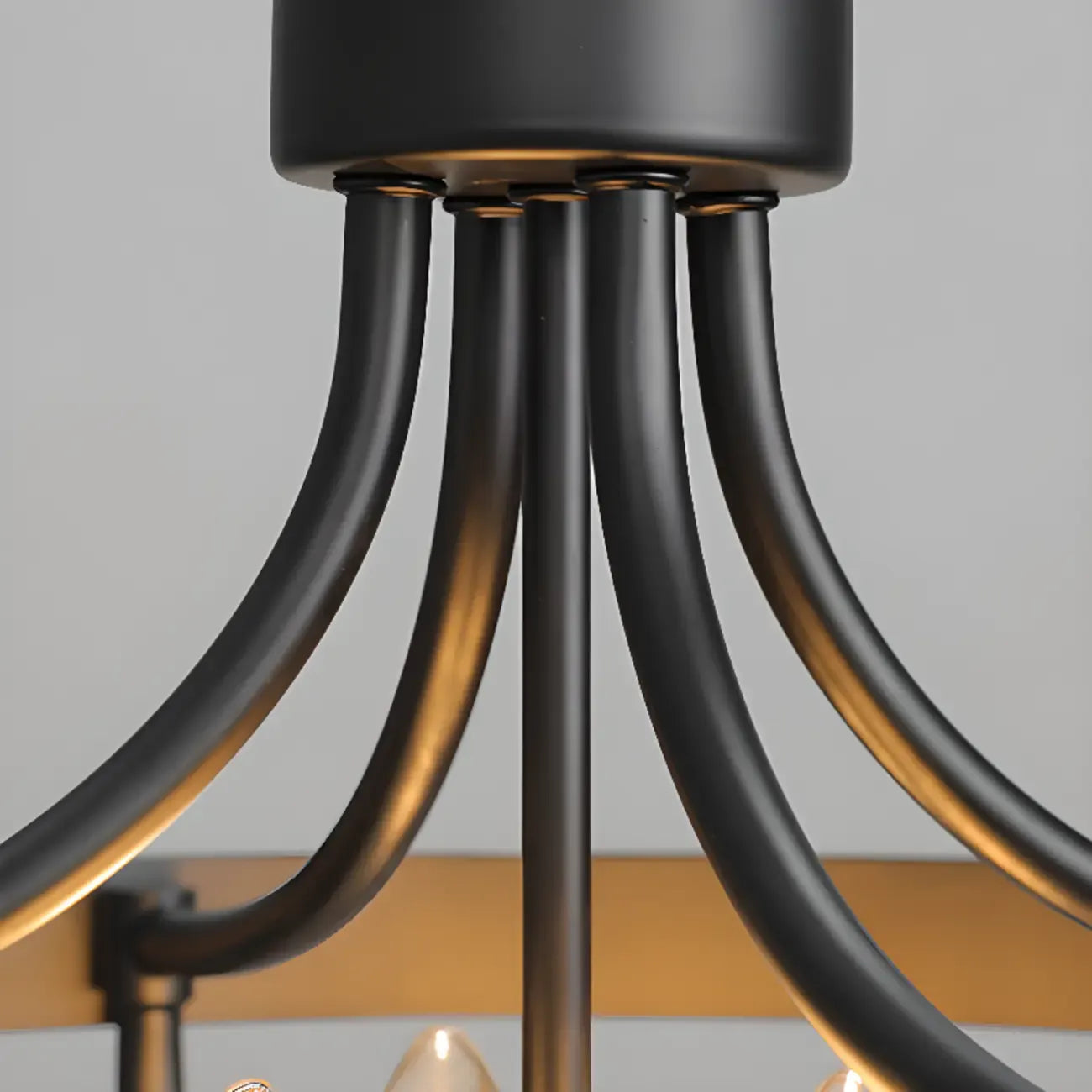 Industrial Cage-Shaped Semi-Flush Ceiling Light for Bedroom