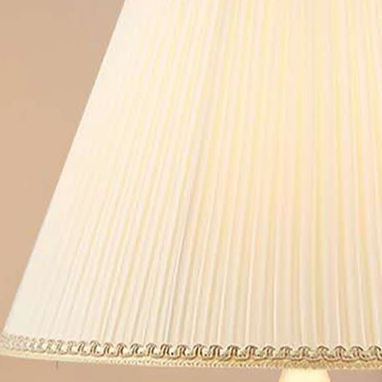 White Ceramic Ceramic Carved Table Lamp with Fabric Lampshade