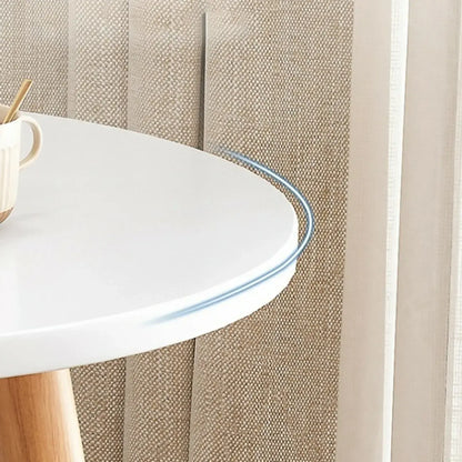 2-Tier Round Wood End Table for Living Room with Storage