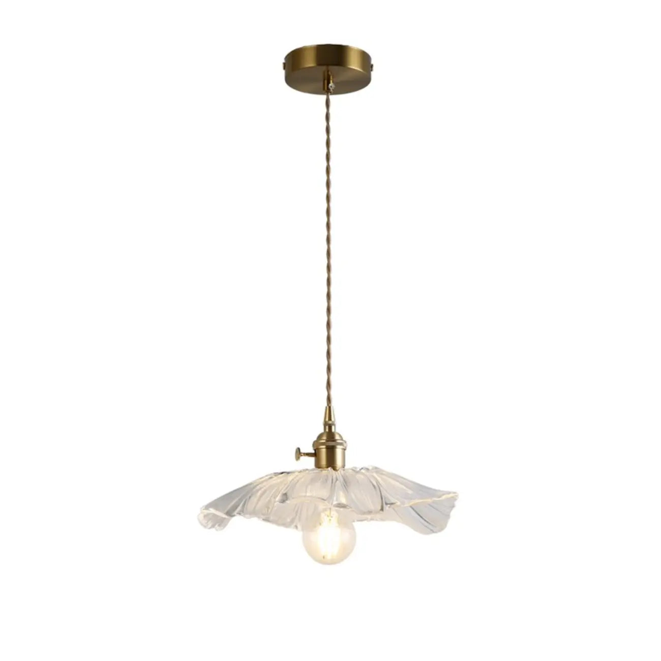 Elegant Clear Floral Glass Pendant Light