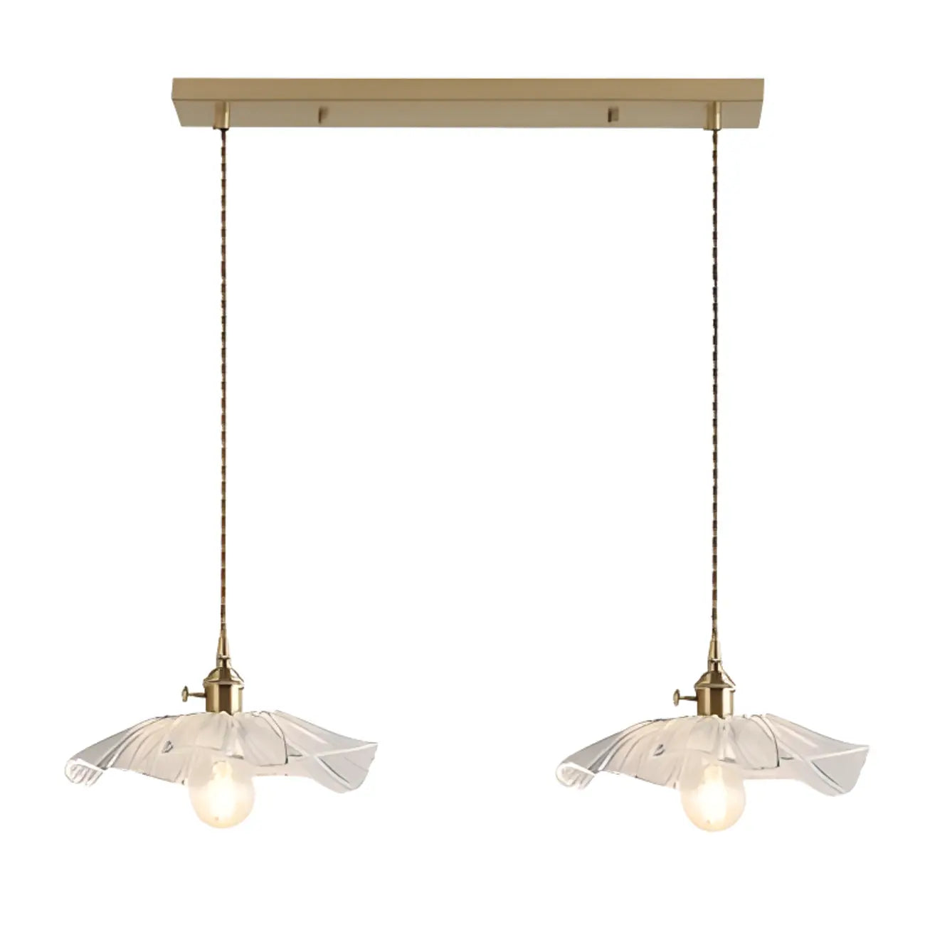 Elegant Clear Floral Glass Pendant Light