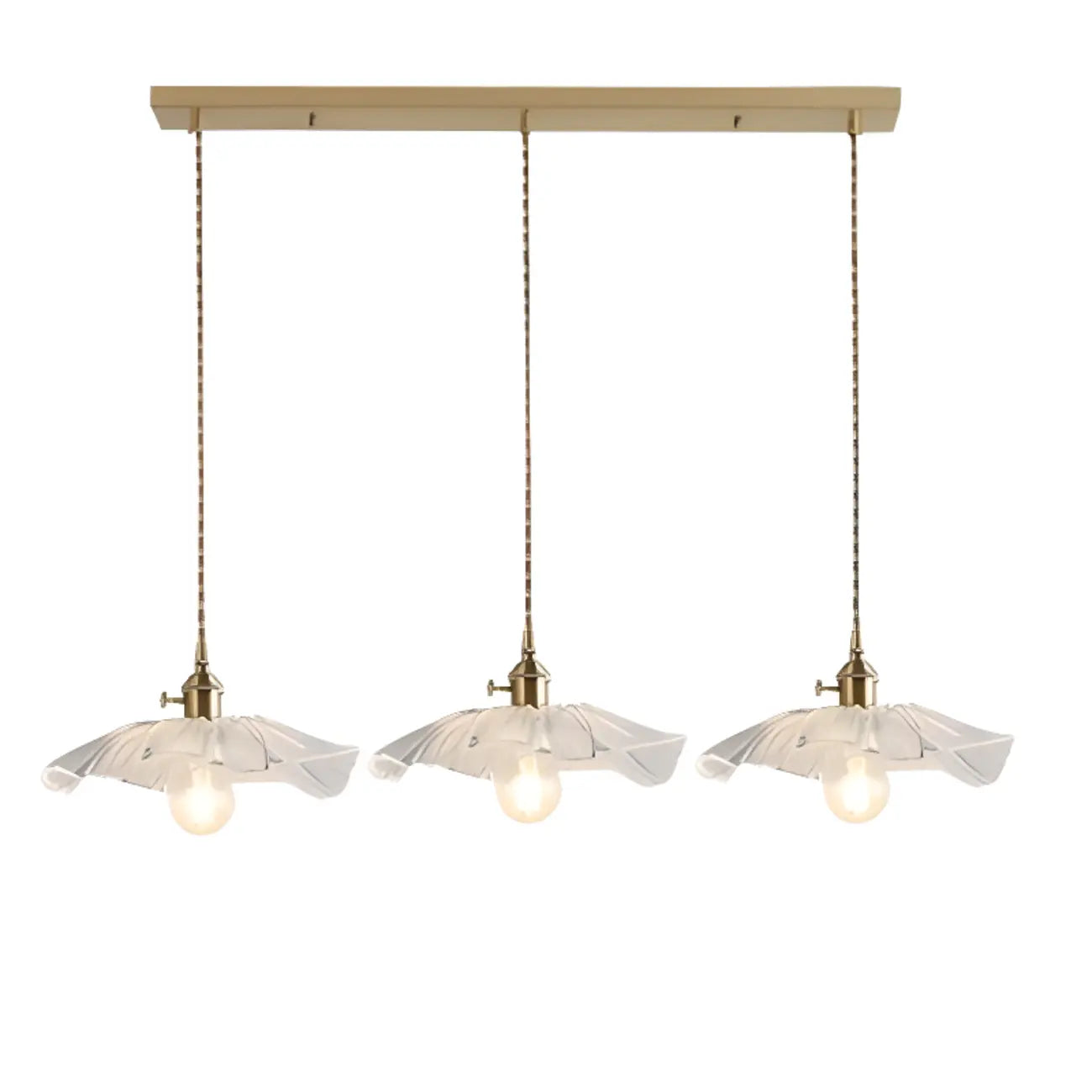 Elegant Clear Floral Glass Pendant Light