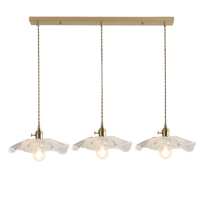Elegant Clear Floral Glass Pendant Light