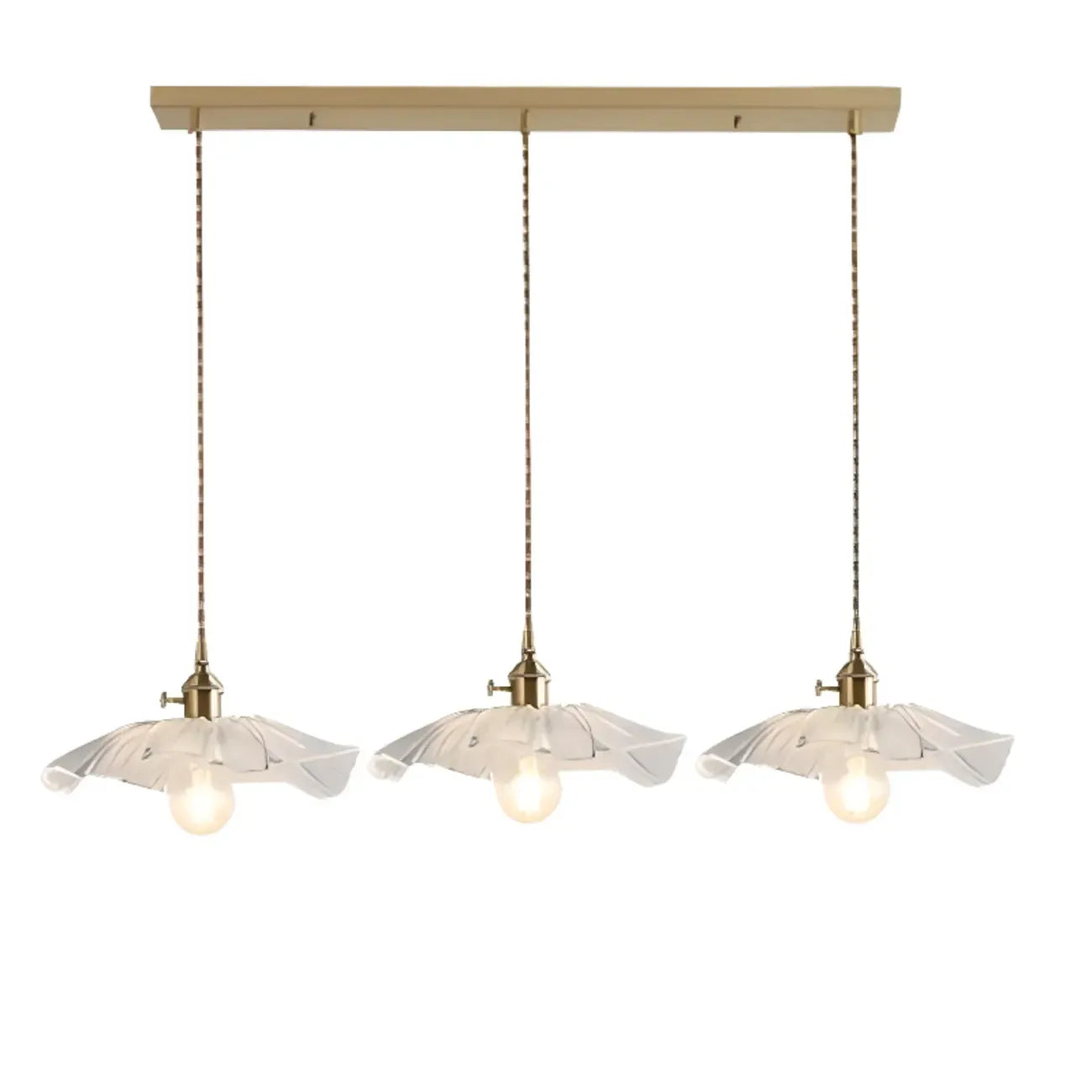 Elegant Clear Floral Glass Pendant Light