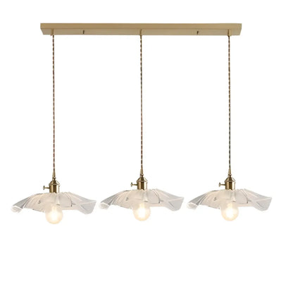 Elegant Clear Floral Glass Pendant Light