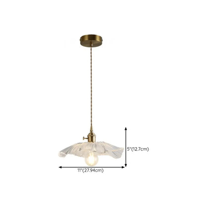 Elegant Clear Floral Glass Pendant Light