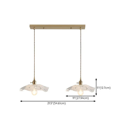 Elegant Clear Floral Glass Pendant Light